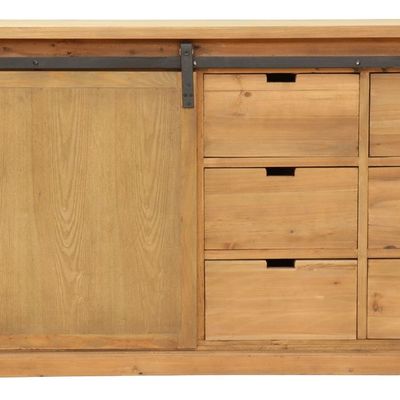 Buffets - Enfilade Atelier en bois recyclé, 180 cm, style industriel vintage - JP2B DECORATION
