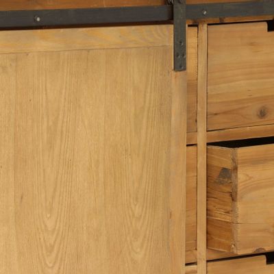 Sideboards - Atelier sideboard in recycled wood, 180 cm, vintage industrial style - JP2B DECORATION