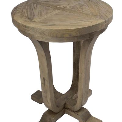 Tables Salle à Manger - Guéridon en bois d'orme, 78 cm, style vintage naturel - JP2B DECORATION
