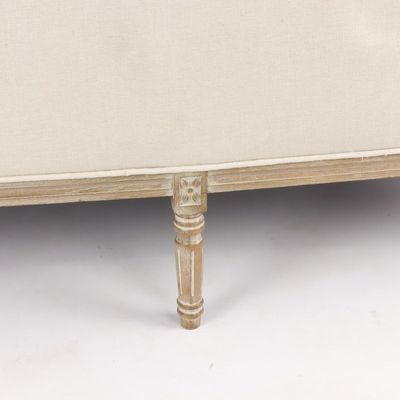 Sofas - Louis XVI-style sofa, 3 seats, elm wood and cushion seating - JP2B DECORATION