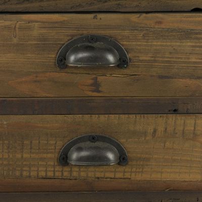 Sideboards - Vintage industrial buffet base in recycled wood, 110 cm, 9 drawers - JP2B DECORATION