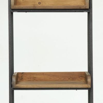 Shelves - Shelf / Display on wheels, recycled wood and iron, 4 shelves - JP2B DECORATION