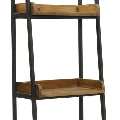 Shelves - Shelf / Display on wheels, recycled wood and iron, 4 shelves - JP2B DECORATION