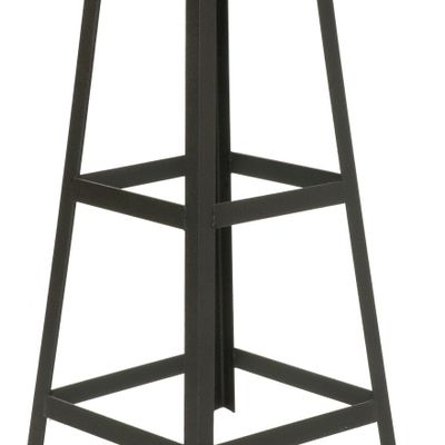 Stools - Industrial high stool recycled wood and iron, 70 cm - JP2B DECORATION