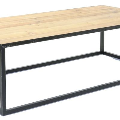 Tables basses - Table basse industrielle bois et métal, design vintage 125 cm - JP2B DECORATION