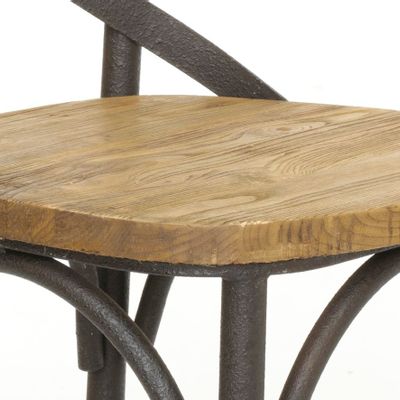 Chaises - Chaise de bar en bois massif, design vintage et confortable - JP2B DECORATION