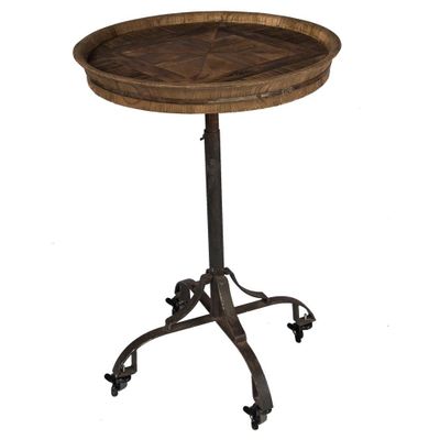 Autres tables  - Tea Stand en bois et métal, design vintage industriel - JP2B DECORATION