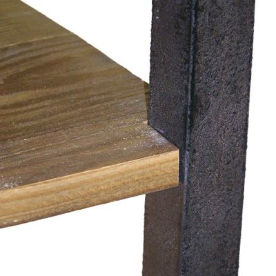 Shelves - Medium industrial shelf, wood and metal, 220 cm - JP2B DECORATION