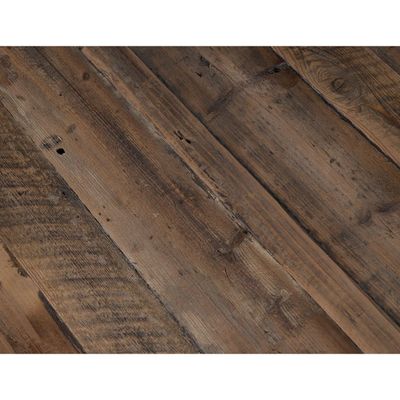 Tables basses - Grande table basse ronde, bois vieilli et métal, 80 cm - JP2B DECORATION