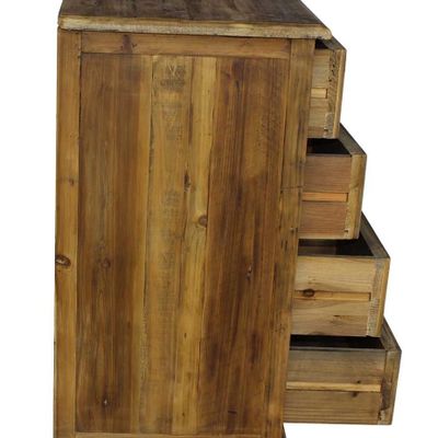 Buffets - Chiffonnier en bois recyclé, 15 tiroirs, design rustique et authentique - JP2B DECORATION