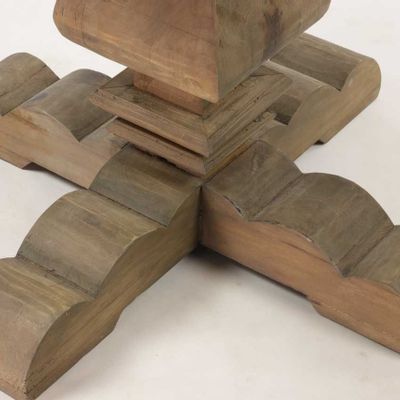 Dining Tables - Mona side table in recycled wood, rustic design, 110 cm - JP2B DECORATION