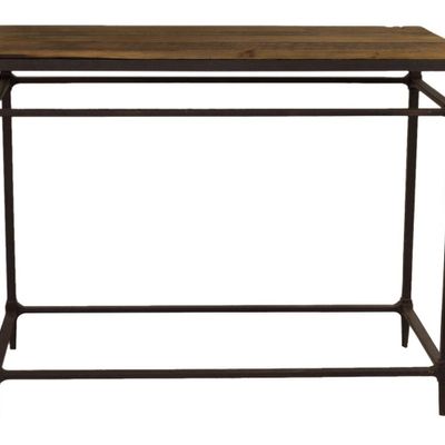 Tables Salle à Manger - Table haute en bois et métal, design industriel et robuste - JP2B DECORATION