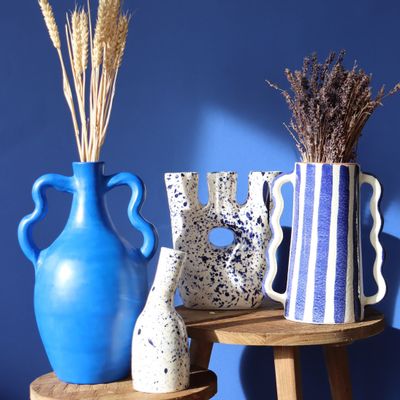 Vases - Vase Romain - Bleu - MAISON MARMOL