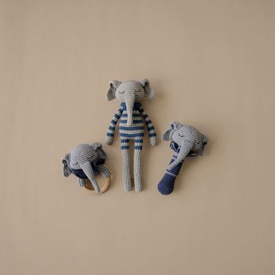 Jouets enfants - Hochet Ellie l'éléphant | avec clochette - PATTI OSLO