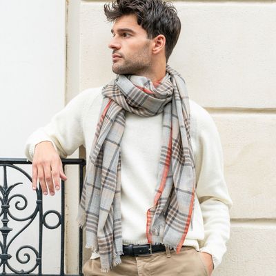 Scarves - SELJAVALLALAUG MEN'S PLAID SCARF - AV08 PARIS