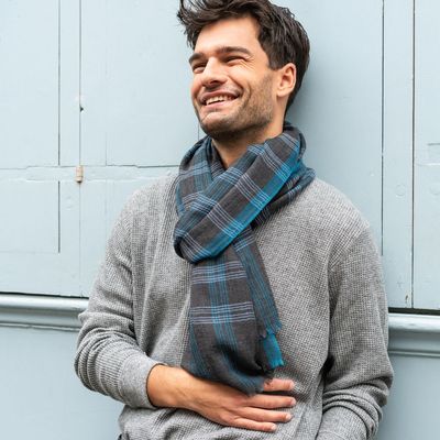 Scarves - PERITO MORENO WOOL PLAID SCARF - AV08 PARIS