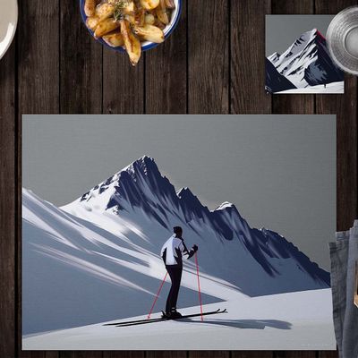 Decorative objects - Placemat Skier - MA CHÉRIE MON AMOUR