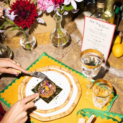 Sets de table - Ziggy Placemat | Tuscan Yellow and Palm Green - set of 4 - BLANK SPACE AMSTERDAM