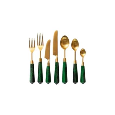 Cutlery set - Ishela Malachite Cutlery - ISHELA