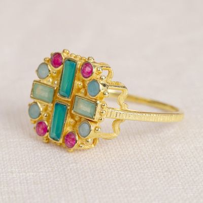 Bijoux - Bague Zulu en agate verte - MUJA JUMA