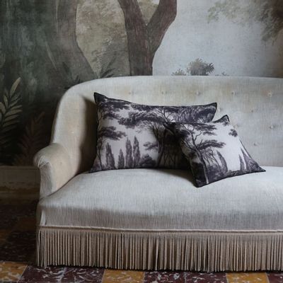 Fabric cushions - Cushion cover - Pins et Cyprès raw linen - ANANBÔ WALL MURAL