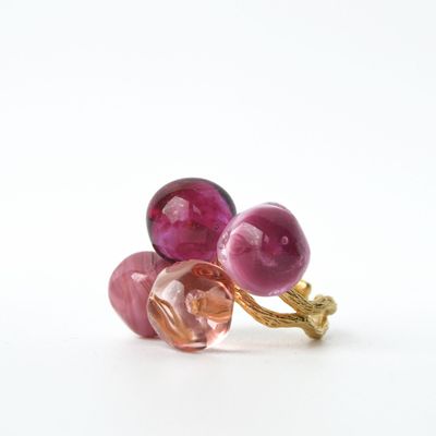 Gifts - Gold plated ring Murano glass artisan Chania collection N6 - CHAMA NAVARRO