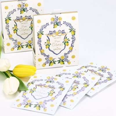 Home fragrances - Scented wardrobe sachets pure citrus 3pcs - SOAPTALES