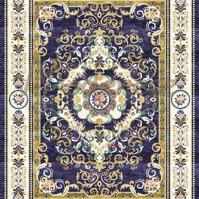 Tapis classiques - Rectangular blue carpet - SARELLI INTERIORS TEXTILES