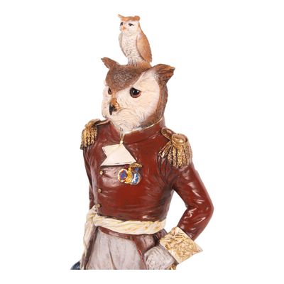 Decorative objects - Fig Owl resin 38 cm - BAROQUE COLLECTION - DUTCH STYLE