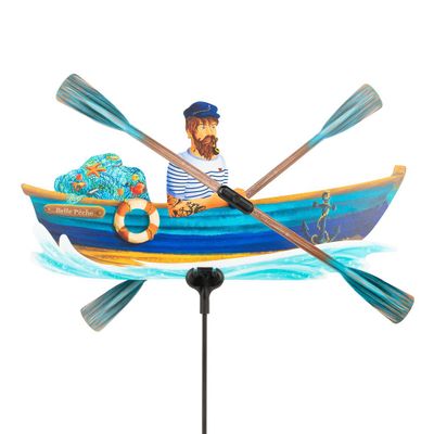 Accessoires de déco extérieure - Girouette Michel Bellepêche - LES RITOURNAILES