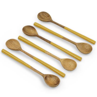 Couverts de service - Cuillères à café artisanales en bois - KINTA