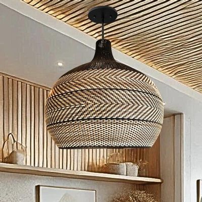 Suspensions - Suspension lumineuse surdimensionnée en rotin San Mateo - MY BALI LIVING