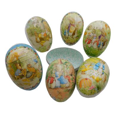 Coffrets et boîtes - Oeuf de Pâques 15 cm avec Design Beatrix Potter - NESTLER GMBH FEINKARTONAGEN