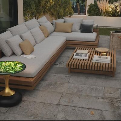 Tables basses - Table à thé en pierre translucide dessinée à la main - JADEL