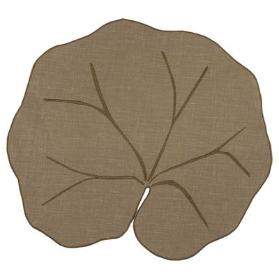 Table linen - Coated Linen Placemat Leaf Shaped - LA GALLINA MATTA