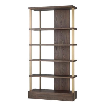 Bookshelves - BOOKCASE NOBLESSE IN MDF AND STAINLESS STEEL 112X41X218cm - ETHAN CHLOE