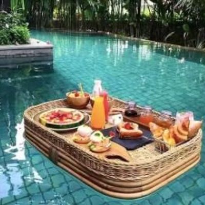 Plateaux - RATTAN FLOATING POOL TRAY - ISHELA