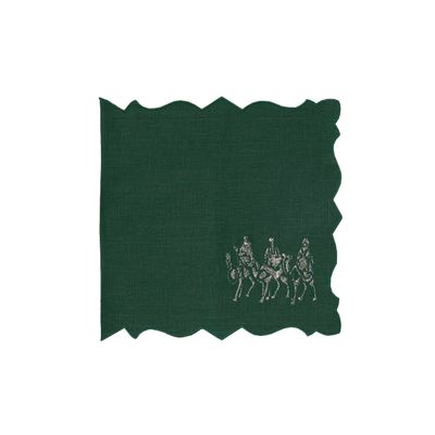 Linge de table textile - Serviette Angelina avec les Trois Rois Mages - LA GALLINA MATTA