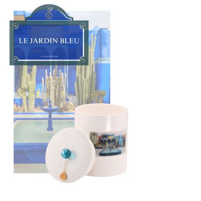 Bougies - Bougie - Le Jardin bleu - Note de grenadine - Basic - L'COLLECTIONS PARIS