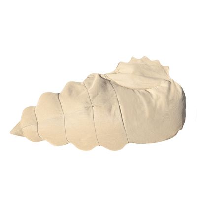 Equipements espace extérieur - Pouf coquillage extérieur déhoussable en tissu effet raphia - MX HOME