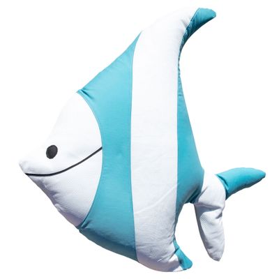 Equipements espace extérieur - Pouf poisson extérieur déhoussable bleu et blanc - MX HOME