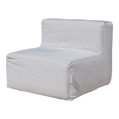 Lawn armchairs - Modular removable outdoor fireside chair in linen effect fabric - MX HOME