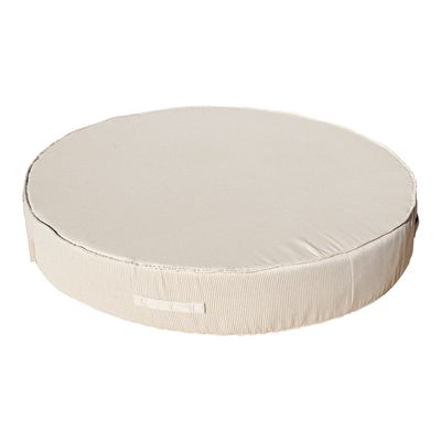 Outdoor space equipments - Outdoor sun lounger bed in beige and white round foam - MX HOME