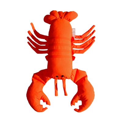 Outdoor decorative accessories - Bright orange lobster outdoor cushion - MX HOME