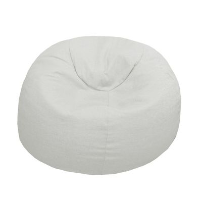 Lawn chairs - Pouf with removable natural linen cover - MX HOME