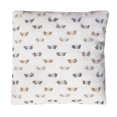 Outdoor decorative accessories - Cushion in white multi-color pile fabric - MX HOME