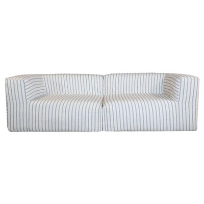 Canapés de jardin - Canapé modulable - Déhoussable 3 places - Lin rayé - MX HOME