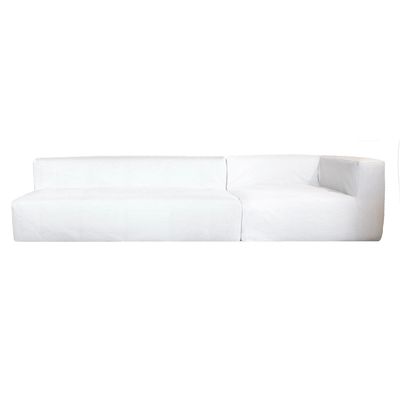 Lawn sofas - Modular sofa - Removable cover 4/5 places - White - Outdoor - MX HOME