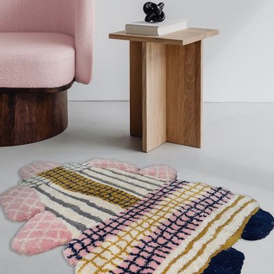 Objets déco enfant - Tapis Aztec - Rose - COCONO