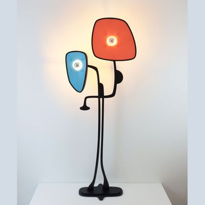 Sculptures, statuettes and miniatures - WALKING_RIDING floor lamp - DEFLIN CREATIONS